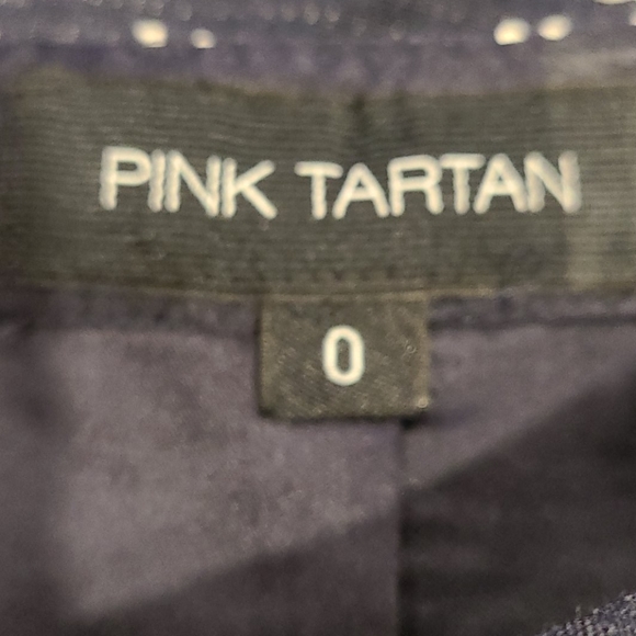 Pink Tartan Navy and White pattern skirt w/pockets - Picture 6 of 8